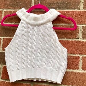 Moda International Cable Knit Crop Top